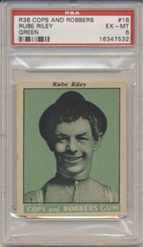 1935 R36 Cops And Robbers #18 Rube Riley (Green) PSA 6 EX-MT  #*