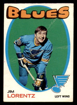 1971-72 O-Pee-Chee #227 Jim Lorentz Poor OPC 1971-72 O-Pee-Chee #227 Jim Lorentz Poor OPC