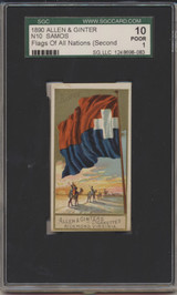 1890 N10 Allen & Ginter 2nd Series Flags Of All Nations Samos SGC 10 POOR 1 #* 1890 N10 Allen & Ginter 2nd Series Flags Of All Nations Samos SGC 10 POOR 1 #*