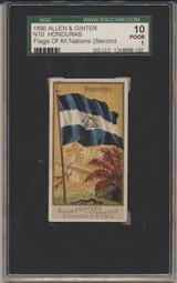 1890 N10 Allen & Ginter 2nd Series Flags Of All Nations Honduras SGC 10 POOR 1 #* 1890 N10 Allen & Ginter 2nd Series Flags Of All Nations Honduras SGC 10 POOR 1 #*