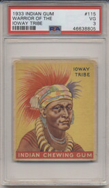 1933 Goudey #115/48 Ioway Tribe PSA 3 VG  TOUGH SERIES  #*