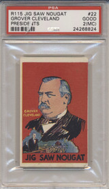 1933 R115 Jig Saw Nougat Presidents #22 Grover Cleveland PSA 2 GOOD (MC)  #*