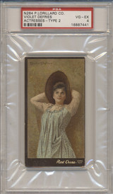 1890 N264 ACTRESSES-TYPE 2 VIOLET DEFRIES PSA 4 VG-EX "" Red Cross Long Cut Tobacco  #*