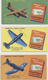 1940's D280-1a Bond Bread American Finest Planes 5/6 Will Sell Singles  #*