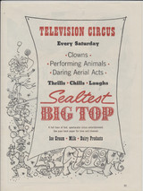 1950's Seal Test Big Top Advertising Piece #* 1950's Seal Test Big Top Advertising Piece #*