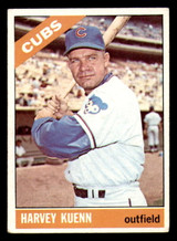 1966 Topps #372 Harvey Kuenn Writing on Back Cubs   ID:310927