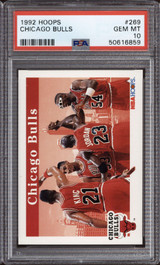 1992-93 Hoops #269 Chicago Bulls PSA 10 Gem Mint Michael Jordan 