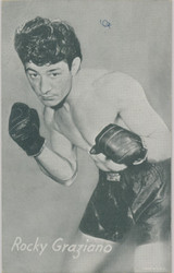 1947/1966 Boxing Exhibit Rocky Graziano Ink Spot On Front #* 1947/1966 Boxing Exhibit Rocky Graziano Ink Spot On Front #*
