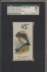 1890 N91 Yacht Club Colors Black Sea Yacht Club  Emma Carson SGC 96 MINT 9  #*