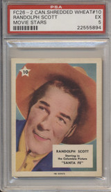 1951 Canada Shredded Wheat Co FC26-2 Movie Stars #10 Randolph Scott #*