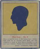 1930s Phiz-Quiz Silhouette Puzzle Julius Cedar Vg-Ex Blank Back  #*