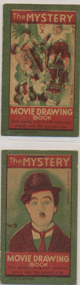 1920s Made In Germany The Mystery Movie Drawing Book (Total Of 2 Different) Charlie Chaplin Ex++  #*