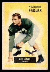 1955 Bowman #63 Ken Snyder Very Good Eagles   ID:315493
