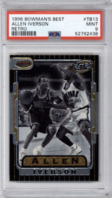 1996-97 Bowman's Best #TB13 Allen Iverson RETRO PSA 9 Mint ID: 317562 1996-97 Bowman's Best #TB13 Allen Iverson RETRO PSA 9 Mint ID: 317562
