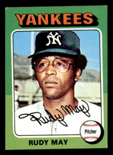 1975 Topps Mini #321 Rudy May Ex-Mint Yankees  ID:317901