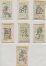 1910 S-88 STATES MAPS & TERRITORIES LOT OF (14) 2 X 3 1/4 INCHES  #*