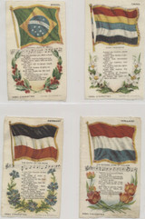 1910 S-40 NATIONAL FLAGS, SONG, & FLOWERS (MEDIUM 3 BY 5 INCHES) LOT OF (11)  #*