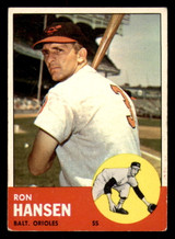 1963 Topps #88 Ron Hansen Excellent Orioles   ID:322149