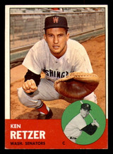 1963 Topps #471 Ken Retzer Excellent+ Senators    