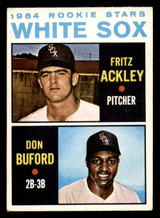 1964 Topps #368 Fritz Ackley/Don Buford White Sox Rookies Excellent+ RC Rookie ID: 323908 1964 Topps #368 Fritz Ackley/Don Buford White Sox Rookies Excellent+ RC Rookie ID: 323908