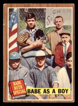 1962 Topps #135 Babe Ruth As A Boy Very Good  ID: 325869