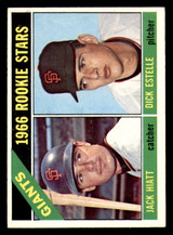 1966 Topps #373 Jack Hiatt/Dick Estelle Giants Rookies Excellent+ RC Rookie  ID: 327568