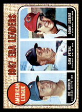 1968 Topps #   8 Joe Horlen/Gary Peters/Sonny Siebert A.L. ERA Leaders Near Mint+ 