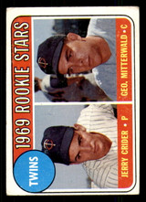 1969 Topps #491 Jerry Crider/George Mitterwald Twins Rookies VG-EX RC Rookie 1969 Topps #491 Jerry Crider/George Mitterwald Twins Rookies VG-EX RC Rookie