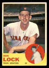 1963 Topps # 47 Don Lock Very Good RC Rookie 