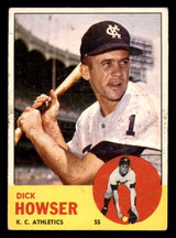 1963 Topps #124 Dick Howser VG-EX 