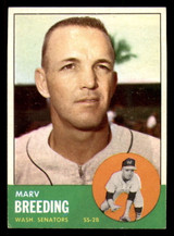 1963 Topps #149 Marv Breeding Excellent+ 