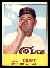 1963 Topps #491 Harry Craft MG Excellent  ID: 333939