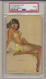 1945 Mutoscope W424-2b Artist Pin-Up Girls:  I'll Say So  PSA 9 MINT  #*  #*
