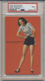 1945 Mutoscope W424-2b Artist Pin-Up Girls:  Show Me A Diamond...  PSA 9 MINT  #*  #*