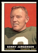 1961 Topps #95 Sonny Jurgensen Miscut Eagles   