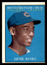 1961 Topps #485 Ernie Banks miscut Cubs   