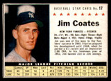 1961 Post Cereal #17 Jim Coates Excellent+  ID: 342314