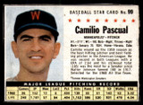 1961 Post Cereal #99 Camilo Pascual Very Good  ID: 342397