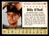 1961 Post Cereal #155 Billy O'Dell Excellent+  ID: 342447