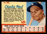 1962 Post Cereal #102 Charlie Neal Very Good ID: 342705 1962 Post Cereal #102 Charlie Neal Very Good ID: 342705
