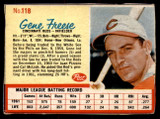 1962 Post Cereal #118 Gene Freese Excellent 1962 Post Cereal #118 Gene Freese Excellent
