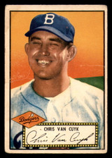 1952 Topps #53 Chris Van Cuyk Good RC Rookie Red Back 