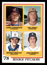 1978 Topps #703 Larry Andersen/Tim Jones/Mickey Mahler/Jack Morris Rookie Pitchers Near Mint+ RC Rookie  ID: 346437