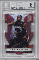 2013-14 #66 Dwyane Wade Spectra Panini Red Die-Cut BGS 9 Mint 01/25 2013-14 #66 Dwyane Wade Spectra Panini Red Die-Cut BGS 9 Mint 01/25