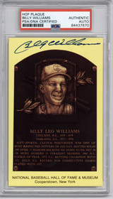 Billy Williams Yellow HOF Postcard Plaque PSA/DNA Auto Signed Encap Cubs
