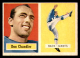 1957 Topps #23 Don Chandler Near Mint RC Rookie 1957 Topps #23 Don Chandler Near Mint RC Rookie