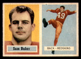 1957 Topps #72 Sam Baker Excellent+ RC Rookie  ID: 347662