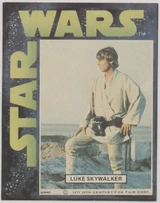 1977 General Mills (Canada) Star War Stickers Episode IV: A New Hope  "Luke Skywalker" (measures 4 by 3 1/4 Inches)   #*sku37753