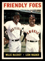 1964 Topps #41 Willie McCovey/Leon Wagner Friendly Foes Miscut Friendl ID:348095