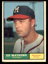 1961 Topps #120 Eddie Mathews VG-EX  ID: 350932